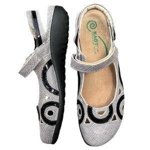 NAOT Gray & Black Rongo Slingback Mary Jane Closed Toe Casual Shoe Women’s 41 10